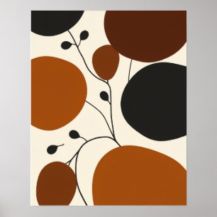 Modern-minimalistisches, erdverbundenes abstraktes poster