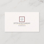 Modern Minimalistisches Firmenlogo an der Grenze Visitenkarte (Vorderseite)