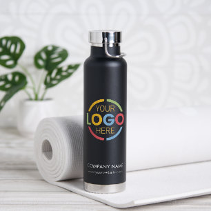 Modern Minimalistisches Firmenlogo für Schwarze Un Trinkflasche