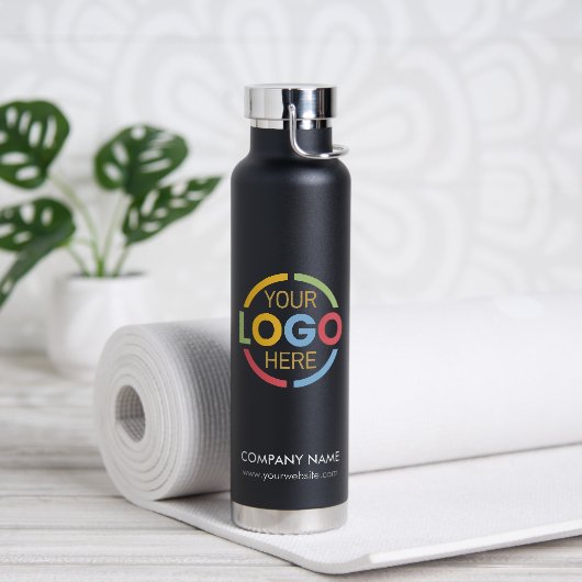 Modern Minimalistisches Firmenlogo für Schwarze Un Trinkflasche (Yoga)