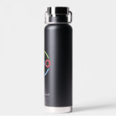 Modern Minimalistisches Firmenlogo für Schwarze Un Trinkflasche (Rückseite)