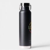 Modern Minimalistisches Firmenlogo für Schwarze Un Trinkflasche (Vorne)