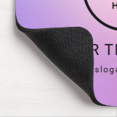 Modern Minimalistisches Firmenlogo Mousepad (Ecke)