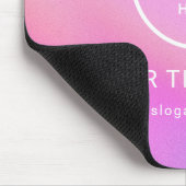Modern Minimalistisches Firmenlogo Mousepad (Ecke)