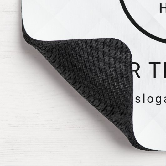 Modern Minimalistisches Firmenlogo Mousepad (Ecke)
