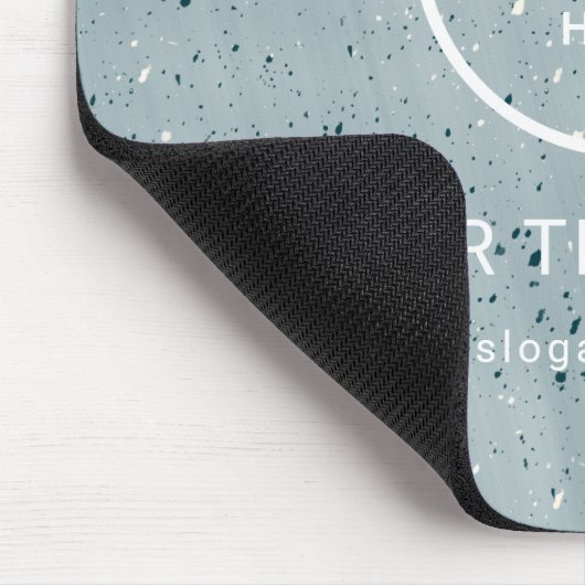 Modern Minimalistisches Firmenlogo Mousepad (Ecke)