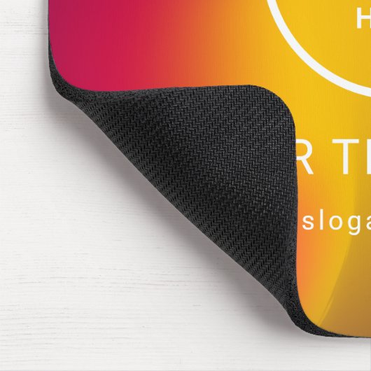 Modern Minimalistisches Firmenlogo Mousepad (Ecke)
