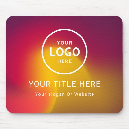 Modern Minimalistisches Firmenlogo Mousepad (Vorne)