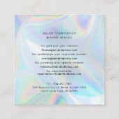 Modern Minimalistisches Firmenlogo Quadratische Visitenkarte (Rückseite)