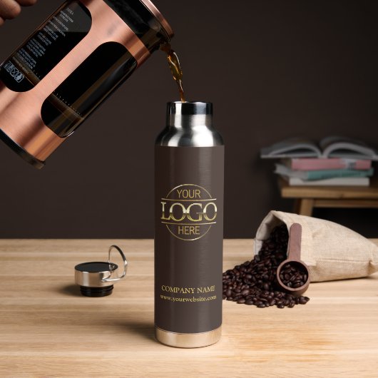 Modern Minimalistisches Firmenlogo Trinkflasche (Kaffee)