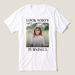 Modern minimalistisches Foto-Geburtstagshemd Tri-Blend Shirt