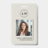 Modern Minimalistisches Foto-Logo Ausweis (Vorderseite)