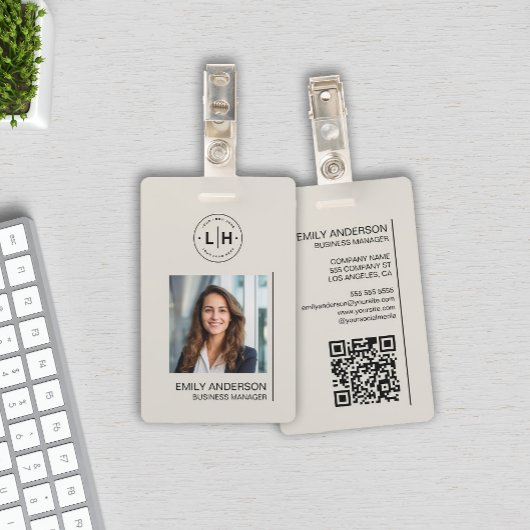 Modern Minimalistisches Foto-Logo Ausweis