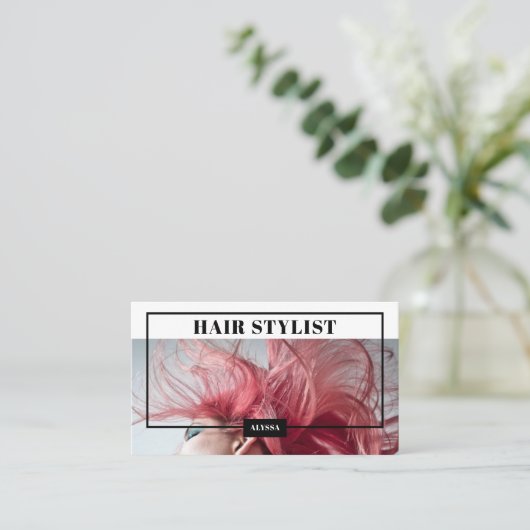 Modern-minimalistisches Foto-Logo Visitenkarte (Stehend Vorderseite)