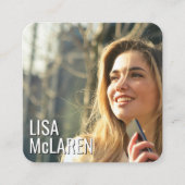 Modern Minimalistisches Foto Visitenkarte mit/ Soz (Vorderseite)