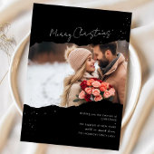 Modern Minimalistisches Foto Weihnachtskarte Einladung