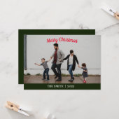 Modern Minimalistisches Foto Weihnachtskarte Karte (Vorderseite/Rückseite Beispiel)