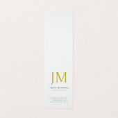 Modern minimalistisches goldenes Monogramm schlich Visitenkarten (Außenseite Aufgefaltet)