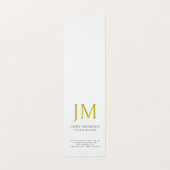 Modern minimalistisches goldenes Monogramm schlich Visitenkarten (Außenseite Aufgefaltet)