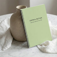 Modern Minimalistisches Grünes Notebook