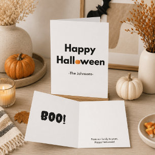 Modern-minimalistisches Halloween – Personalisiert Karte