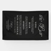 Modern minimalistisches Hochzeitsmenü-Schild "The  Banner (Horizontal)