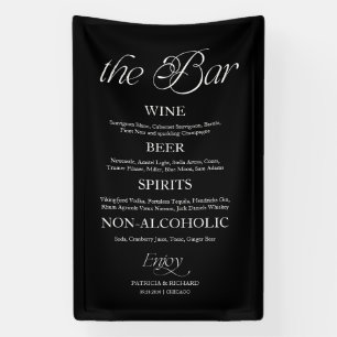 Modern minimalistisches Hochzeitsmenü-Schild "The  Banner