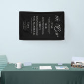 Modern minimalistisches Hochzeitsmenü-Schild "The  Banner (Messe)