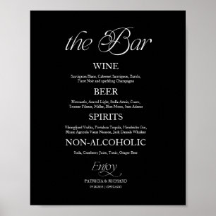 Modern-minimalistisches Hochzeitsmenü-Schild "The  Poster
