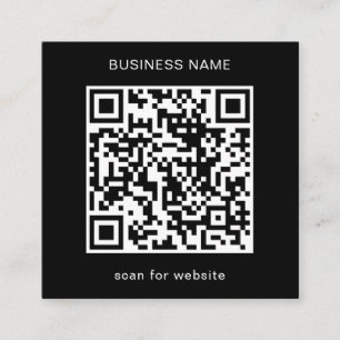 Modern Minimalistisches Logo Einfache QR-Codierung Quadratische Visitenkarte