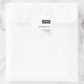 Modern Minimalistisches Logo-Kerzensiegel Quadratischer Aufkleber (Tasche)