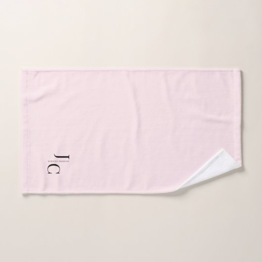 Modern Minimalistisches Logo Monogram Einfach rot Badhandtuch Set (Handtuch)