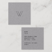 Modern Minimalistisches Logo Quadratische Visitenkarte (Vorne/Hinten)