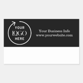 Modern Minimalistisches Logo Rechteckiger Aufkleber