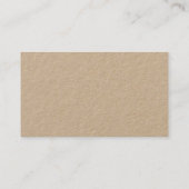 Modern Minimalistisches Mongram Kraft Paper Visitenkarte (Rückseite)