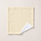 Modern Minimalistisches Monogram Gold White Badhandtuch Set (Waschlappen)