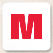 Modern Minimalistisches Monogramm Getränkeuntersetzer (Vorderseite)