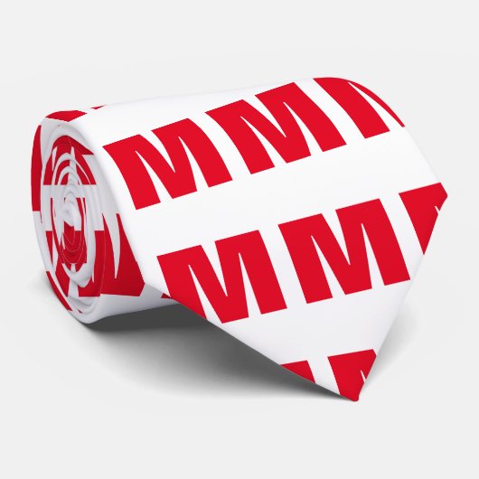 Modern Minimalistisches Monogramm Krawatte (Gerollt)