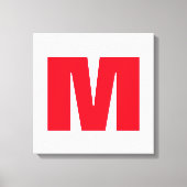 Modern Minimalistisches Monogramm Leinwanddruck (Vorderseite)