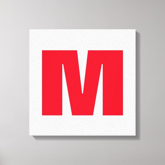 Modern Minimalistisches Monogramm Leinwanddruck (Vorderseite)