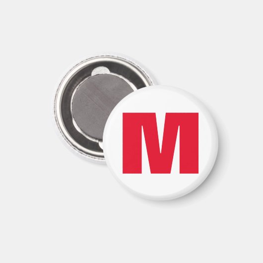 Modern Minimalistisches Monogramm Magnet (Vorderseite/Rückseite)