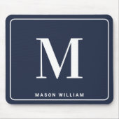 Modern minimalistisches Monogramm mit Namen - Mari Mousepad (Vorne)
