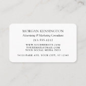 Modern Minimalistisches Monogramm oder Logo-Foto h Visitenkarte (Rückseite)