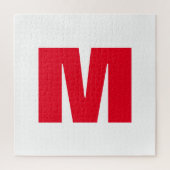 Modern Minimalistisches Monogramm Puzzle (Vertikal)
