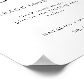 Modern Minimalistisches Nacho Bar Wedding Station- Poster (Ecke)