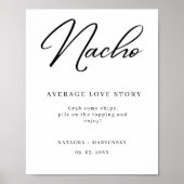 Modern Minimalistisches Nacho Bar Wedding Station- Poster (Vorne)