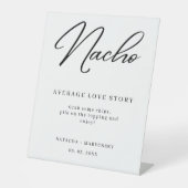Modern Minimalistisches Nacho Bar Wedding Station- Sockelschild (Vorderseite)