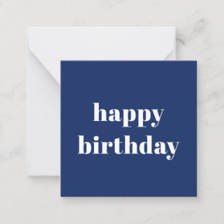 Modern minimalistisches Navy Blau & Weiß Alles Gut Mitteilungskarte