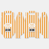 Modern Minimalistisches Orange- und Weißlogo Geschenkschachtel (Ungeklappt)