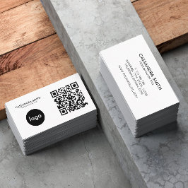 Modern Minimalistisches QR-Firmenlogo Visitenkarte